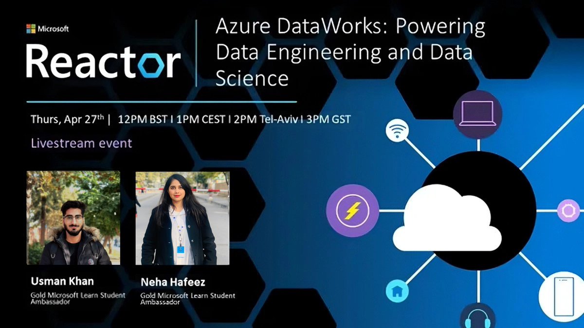 MLSAIslamabad's tweet photo. We're thrilled to announce that our very own Usman Khan and Neha Hafeez have been invited to deliver a presentation at Microsoft Reactor on April 27th at 4:00 PM PKT!
So don't miss out, register now: https://t.co/RLaOG5mbH6 

#mlsaislamabad #microsoftstudentambassador #microsoft https://t.co/9o5fzNhvLP