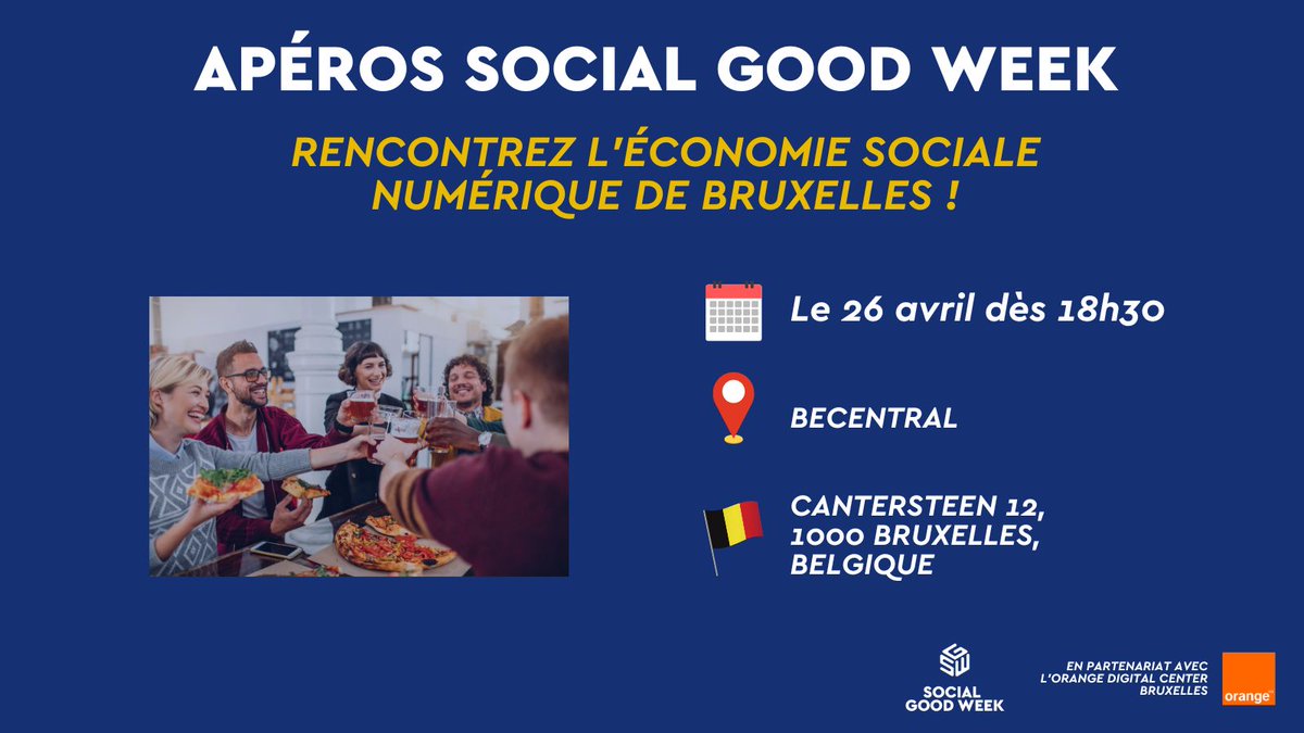 📣 Vous êtes intéressé(e) par l' #EconomieSociale #numérique, qu'on appelle aussi #SocialTech ? Participez à notre apéro à Bruxelles le 26 avril et rencontrez des acteurs inspirants.   

🚀 Ensemble, construisons la #SGW23 
👉 Inscription gratuite : bit.ly/3nhyTVq