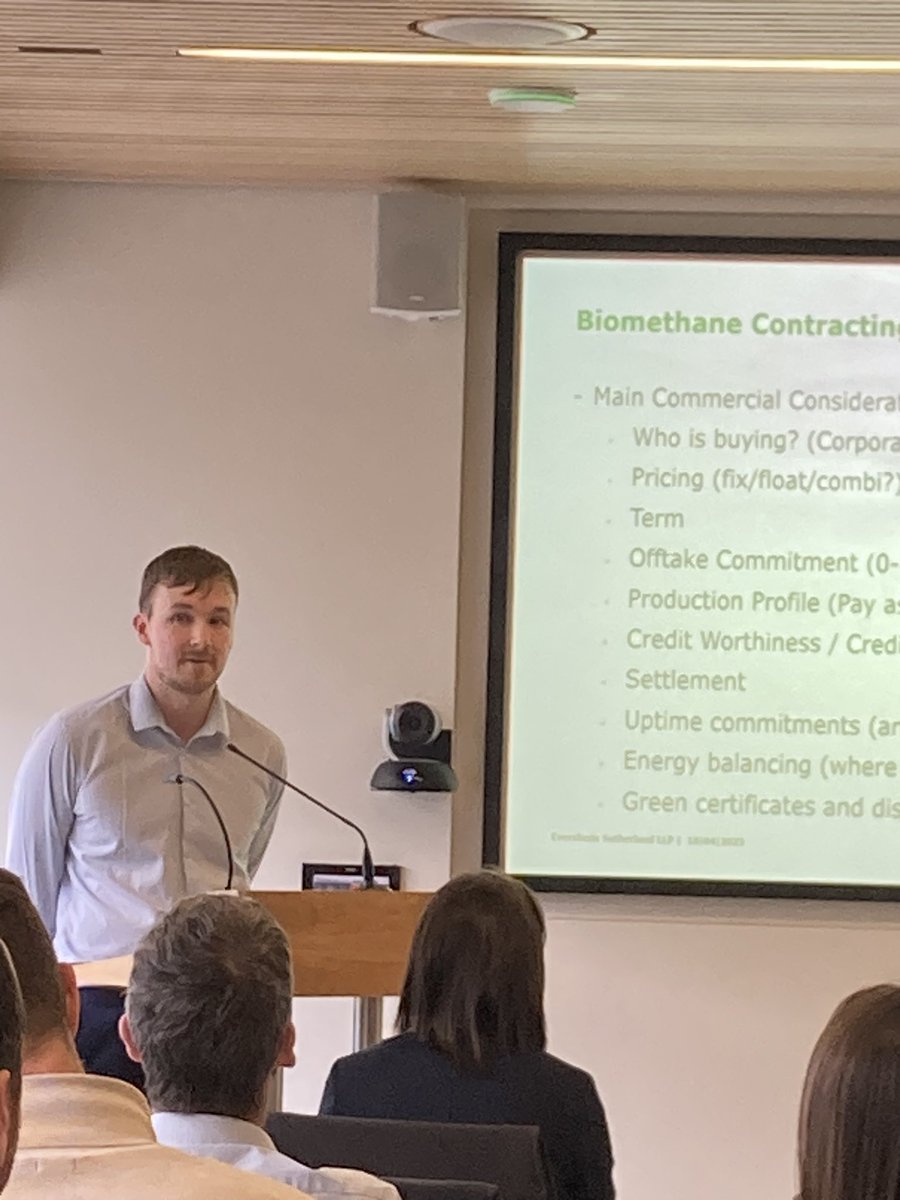 <a href="/FlogasIreland/">Flogas</a> James Temple emphasises the value of back to back contracts to streamline biomethane contracting - producer - supplier - consumer @ESlawIE GPA event in collaboration with RGFI