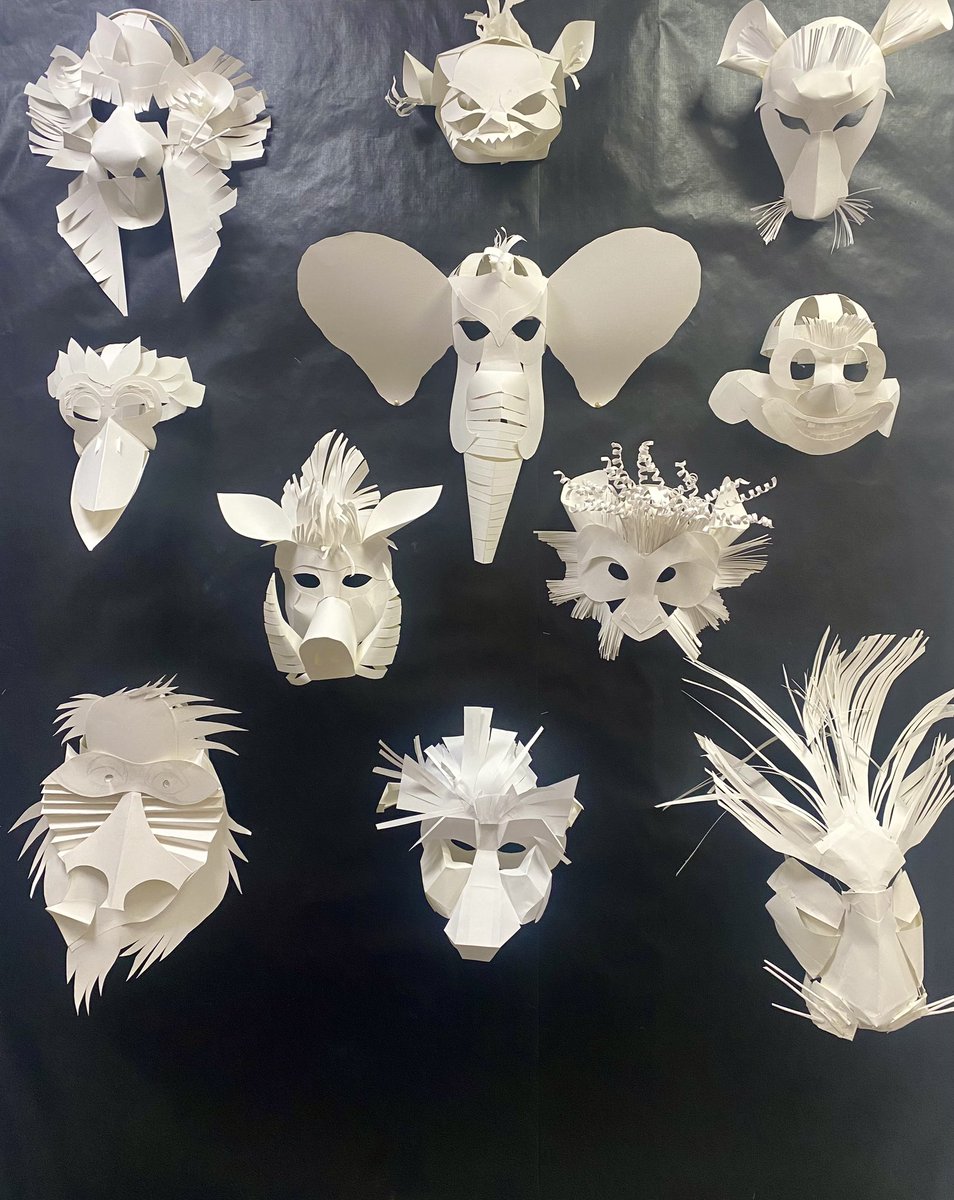 Teacher fun at <a href="/MorayHouse/">Moray House School of Education and Sport</a> using our paper manipulation skills to create Lion King inspired masks! 🦁🎭 #EdPGDE