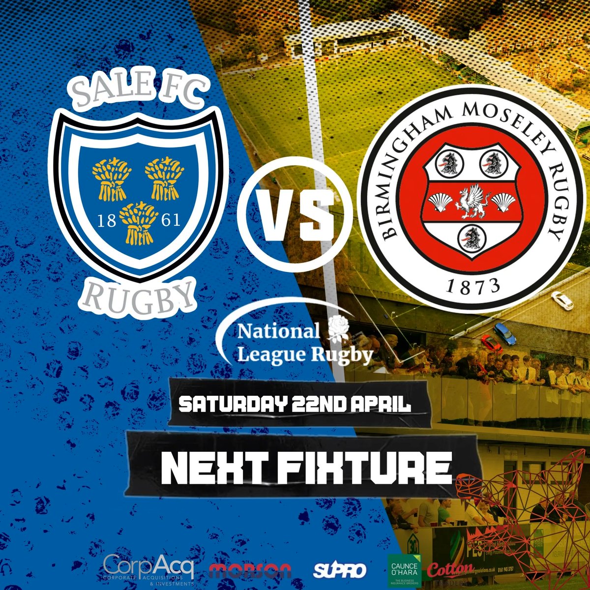 SaleFC's tweet image. It's the final showdown of the season and round 26 is here 🤯 and it’s against Birmingham Moseley!

There will be a curtain raiser before at 11am where @Sale1861Women will clinch promotion with a win #FinalGame 🏆🔥"

#OneSaleFC