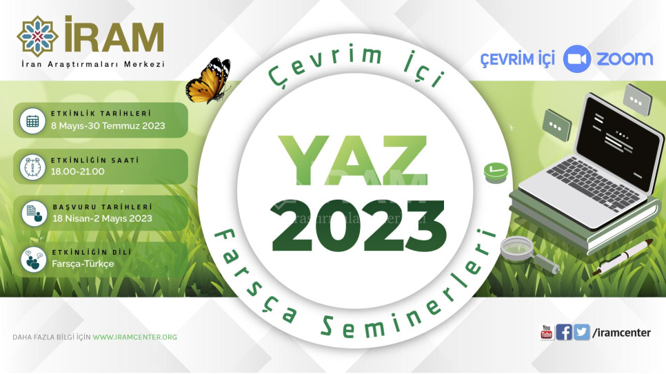 IramIstanbul's tweet photo. İRAM 2023 Yaz Çevrim İçi Farsça Seminerleri

Detaylı bilgi ve başvuru için:

https://t.co/Wf7Ltd5obK https://t.co/u5mQjJpK1S
