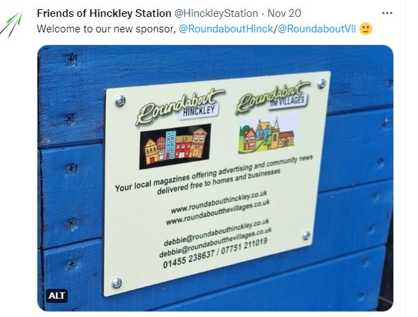 Delighted to be sponsoring and supporting <a href="/HinckleyStation/">Friends of Hinckley Station</a> 😀