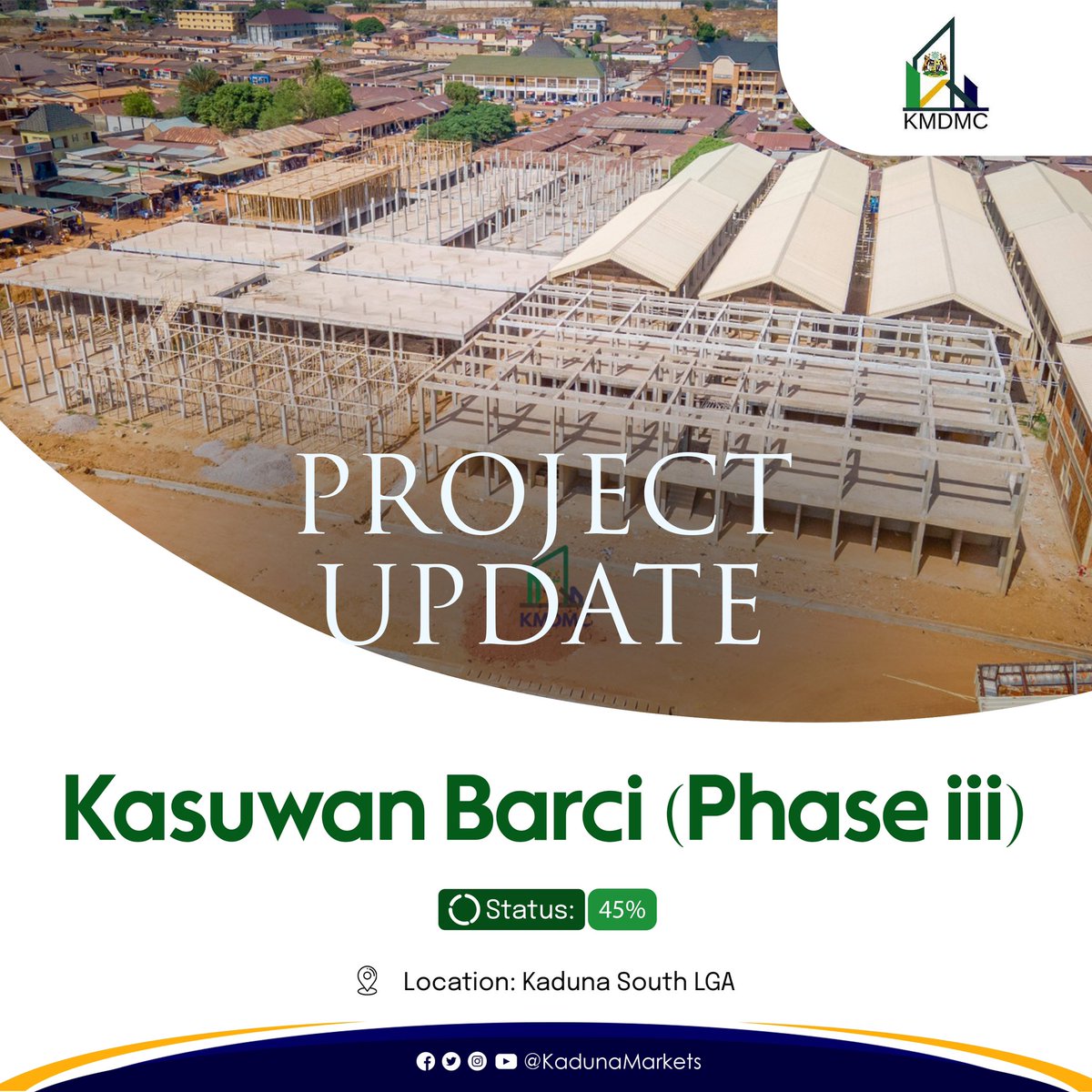 KadunaMarkets's tweet photo. Project update: KASUWAN BACCI PHASE 3
Location: Kaduna South LGA
Completion Status: 45%
@tnandul @YemieBakare @GovKaduna Gov @elrufai
#Shopsforall https://t.co/xnPTCS4Tzm