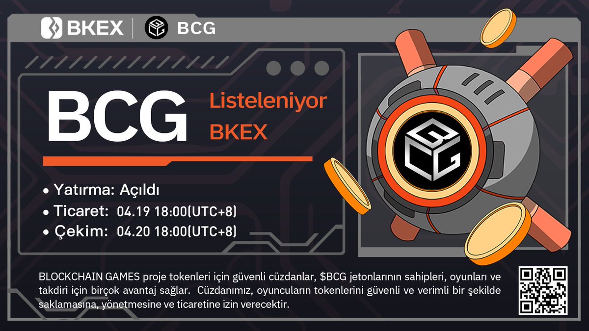 💯#BKEX Yeni Listeleme| @BCGGamesStudio #BCG/USDT Listeleniyor #BKEX 🔸Ağ: BEP20 🔸Ticaret: 18:00 on Apr. 19 (UTC+8) ⏭Detaylar: bkex.zendesk.com/hc/en-us/artic… #Bitcoin  #cryptocurrency #BKEXNewListing