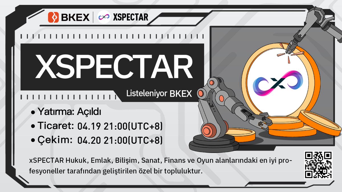 💯#BKEX Yeni Listeleme| @xspectar #XSPECTAR Listeleniyor #BKEX 🔸İşlem Çifti: XSPECTAR/USDT & XSPECTAR/XRP 🔸Ticaret: 21:00 on Apr. 19 (UTC+8) ⏭Detaylar: bkex.zendesk.com/hc/en-us/artic… #Bitcoin  #cryptocurrency #BKEXNewListing