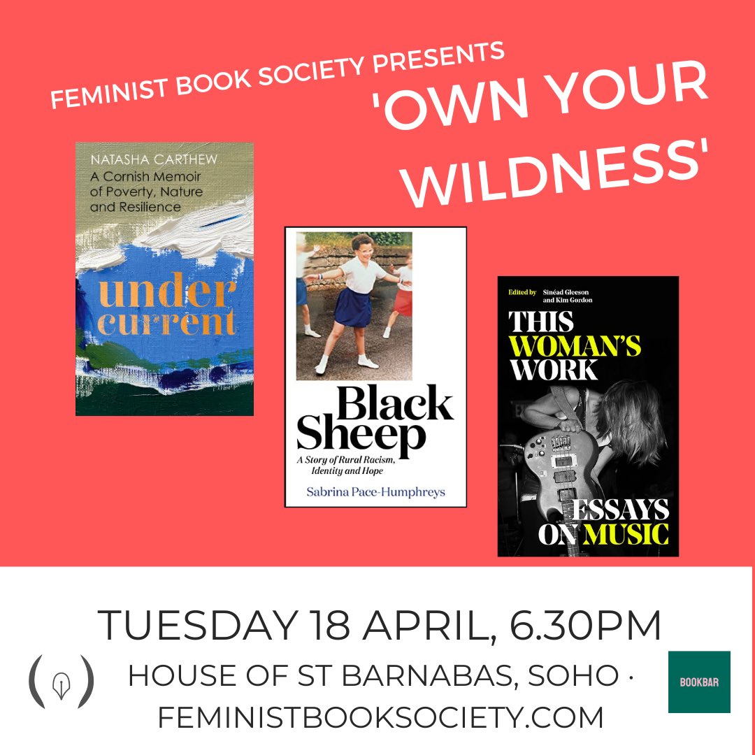natashacarthew's tweet photo. LONDON! Really looking forward to my @feministbooksoc event tonight @ 6.30pm @HoStBarnabas kicking off my #UndercurrentBookTour where I'll be chatting about growing up in rural poverty & #WildWriting plus book signing and FREE CHIPS (maybe) Tickets: https://t.co/39NaODHWYn https://t.co/fgLrV4rdJz