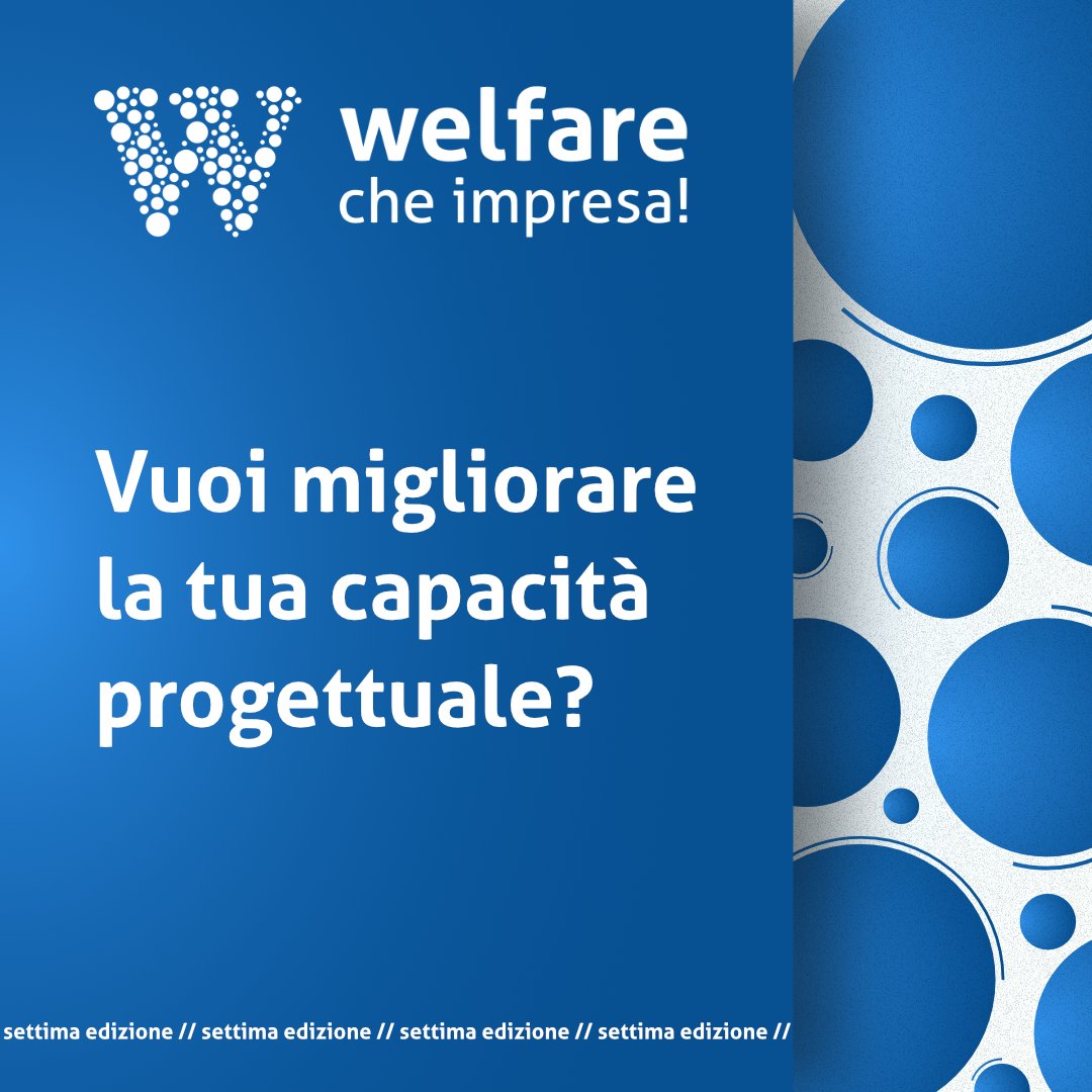 Partecipa a #Welfarecheimpresa!, i finalisti accederanno a un percorso di #e-learning, a un #workshop formativo in presenza e ad attività di mentorship a cura degli incubatori
Non perdere questa occasione di crescita, partecipa al bando!

welfarecheimpresa.it