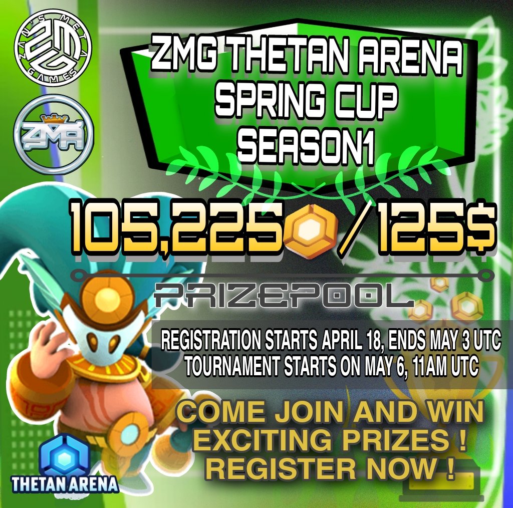 ZansMetaGames's tweet photo. Hey there!   We are inviting you to join our first Thetan Arena Tournament in ZMG! https://t.co/lWL0IVfaFB
