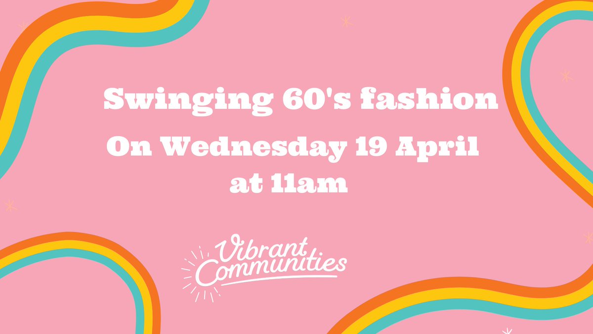 Swinging 60s fashion - Weds 19 April at 11am

Tomorrow morning we'll be exploring the fashion of the 60s': monochrome, flower power and Mary Quant. Please come dressed up or bring a photo of yourself in the 1960s!

#1960s #carehomes #fashion #olderpeople #personalisation