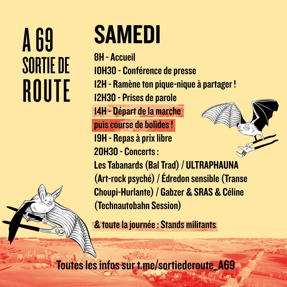 lessoulevements's tweet photo. 💥 SORTIE DE ROUTE POUR l'#A69, J-5 😍 Le programme détaillé du week-end est à retrouver ici 👉 https://t.co/jWcCir8VZs ou là 👇(plus d'infos dans ce fil) 🧶 https://t.co/LXcwhroQuL