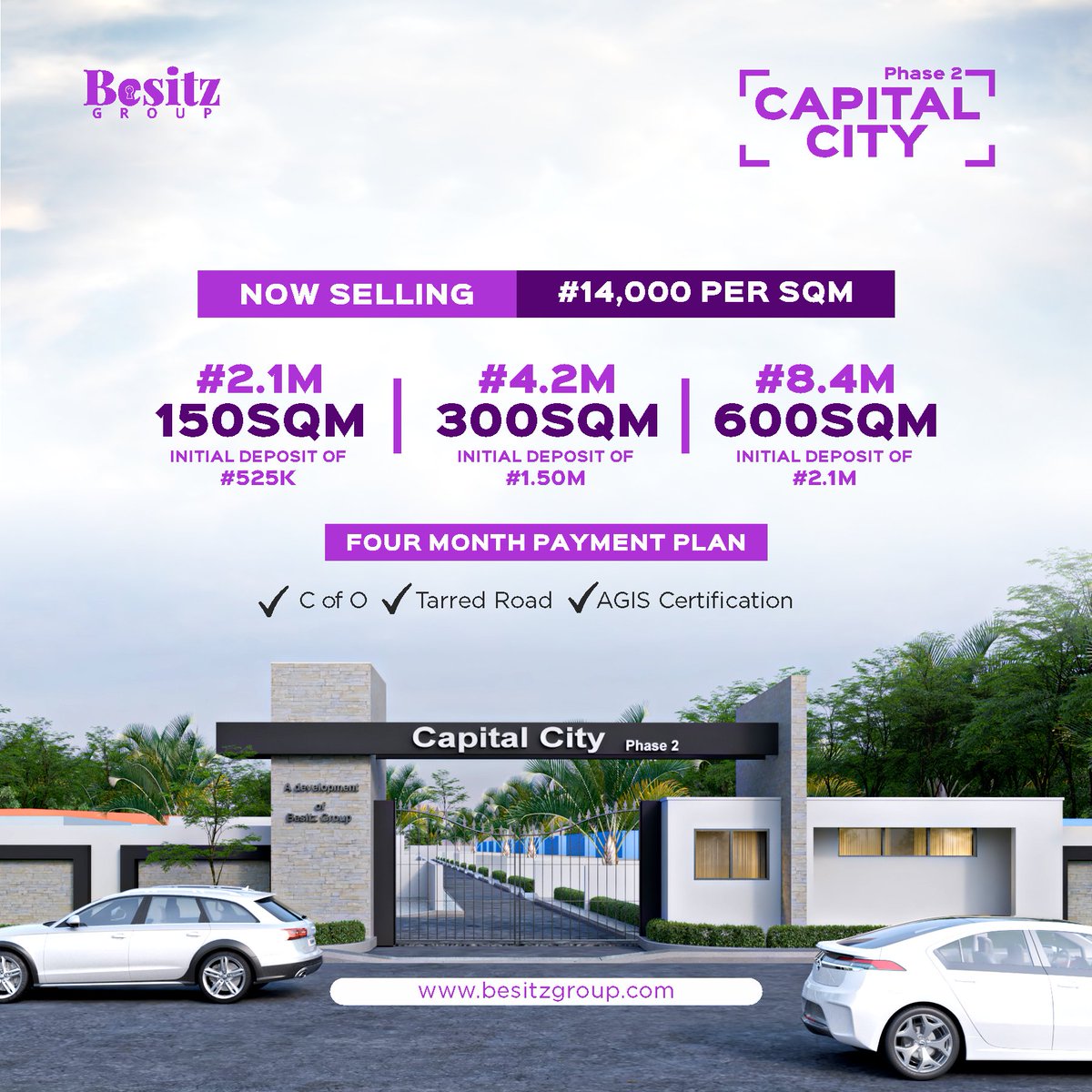 Capital City phase 2
now selling @ #14,000 per SQM

#abujabusinessconnect #abujabusiness #Abuja #abuja #abujaproperties #abujabusinesses #realtor #realtorlife #realestateagents #realtors #realestateinvesting #realestateagent #property