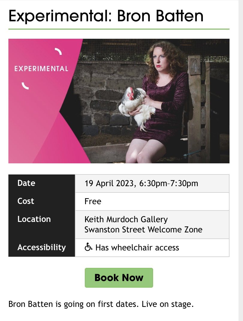 Due to popular demand more tickets have been released to this special one-off performance of #onstagedating !!!

Wed 19th of April 6.30pm at The State Library of Victoria &amp; tix are FREE

Quick! Grab them here: bit.ly/41UsD5h

In partnership w <a href="/melbournefringe/">melbournefringe</a> &amp; Metro