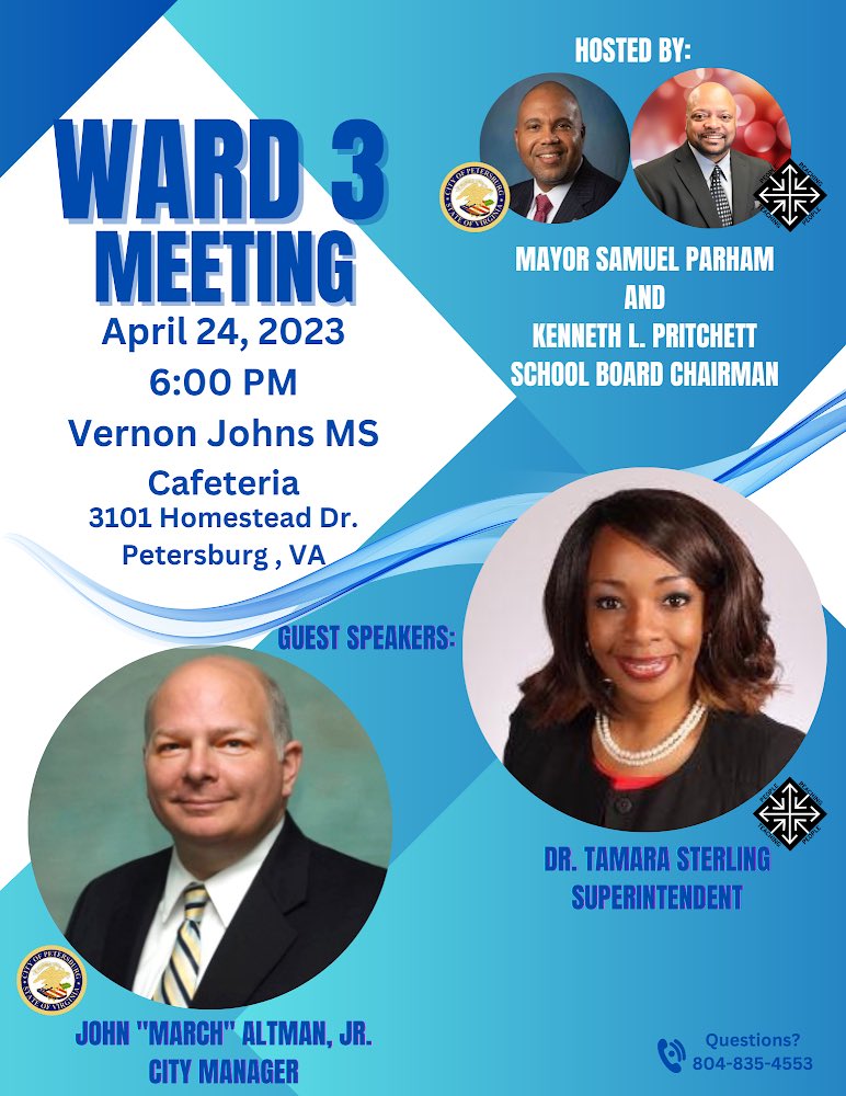 Families, Stakeholders, and Community: 

Please join us on April 24 at the Ward 3 Meeting. See you there!