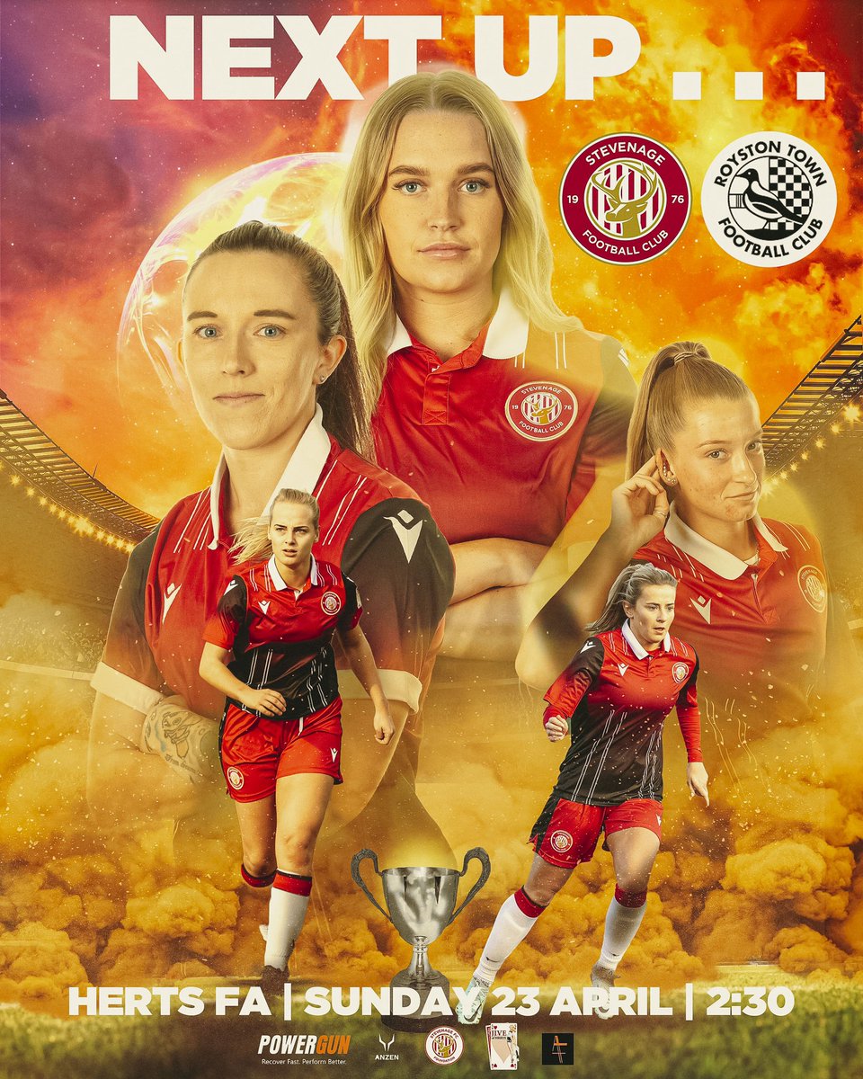 🔜 𝙉𝙚𝙭𝙩 𝙐𝙥 … we’re back in action this Sunday to contest the first of two cup finals as we take on Royston Town to retain the Hertfordshire County Cup and win the competition for the fifth time 

#ComeOnYouBoro #TogetherForBoro 🔴⚫️