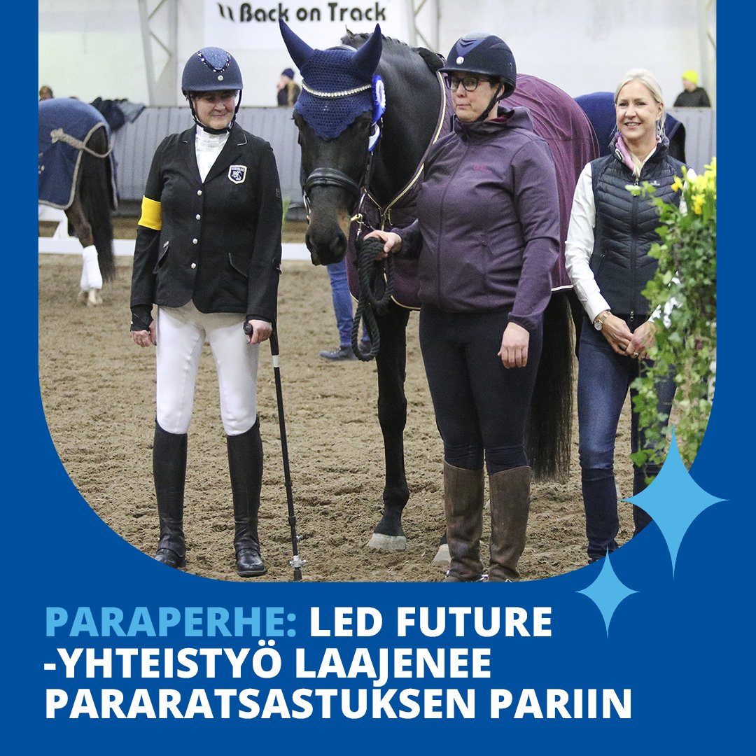 FinnParalympic's tweet photo. Yhteistyömme suomalaisen, UVC-LED-desinfiointiratkaisuihin erikoistuneen LED Futuren kanssa laajenee ratsastukseen, minkä parissa desinfiointiratkaisuja voidaan hyödyntää hevosten ensihoitoon. 🏇

Lue 👉 https://t.co/yVdlsXnvnK

#Paraperhe💙 #yhteistyö #paraurheilu #Pariisi2024 https://t.co/6QlhXlsmC5