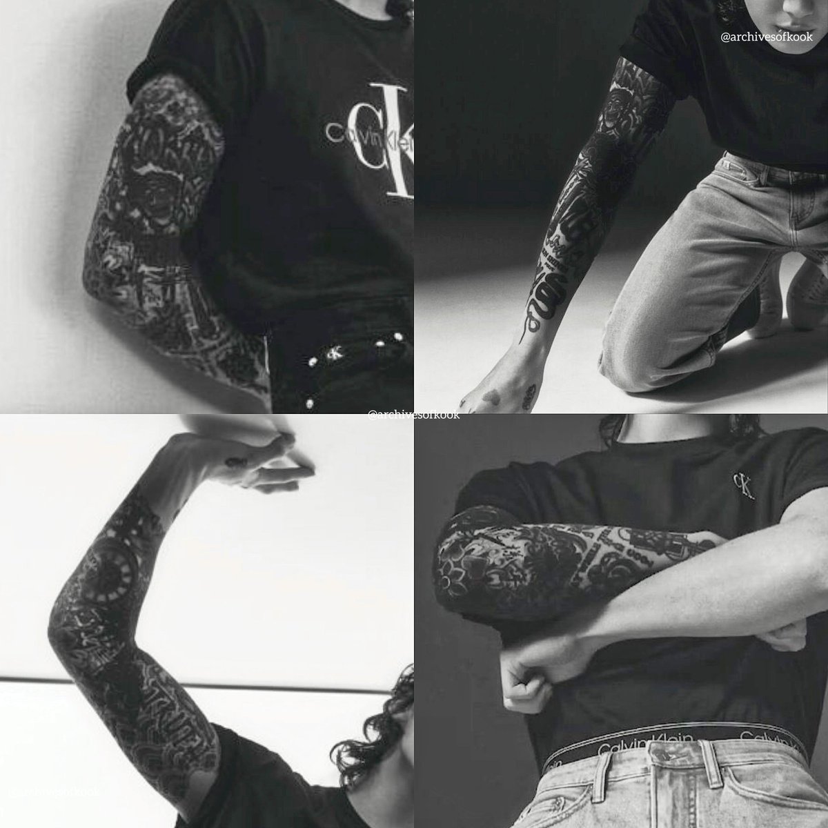 archivesofkook's tweet image. Jungkook and his tattoo sleeve.