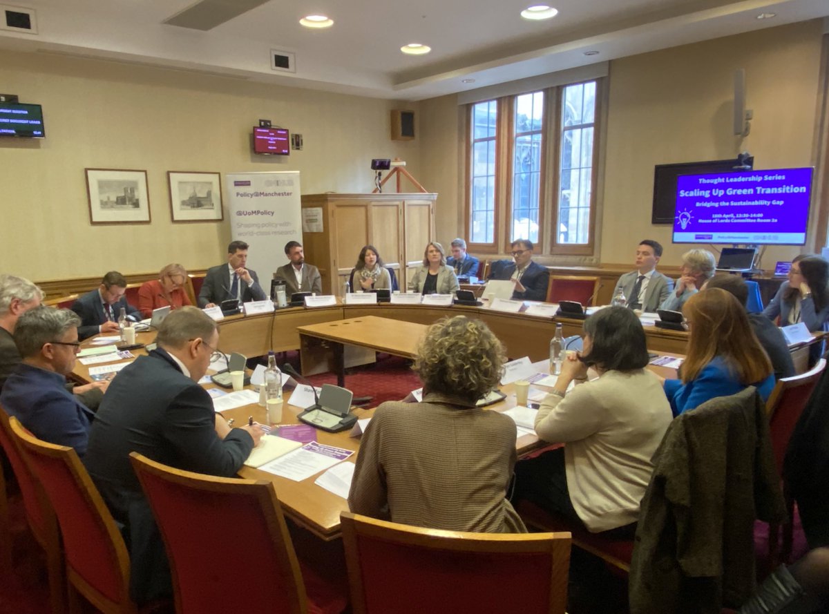 devo_agency's tweet image. We’re here with @UoMPolicy in the House of Lords as a part of their Thought Leadership Series to look at how we can Scale Up the Green Transition! 

We will be hearing from a number of distinguished academics and Parliamentarians. Follow along to hear what they have to say…