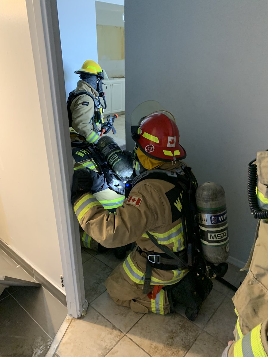 WhitbyFire's tweet photo. #WFESTraining and B1 Platoon out conducting Highrise skills and drills training. This week they trained on hose deployment, communications and firefighting tactics. Great job! @TownofWhitby https://t.co/16noXJzvYc