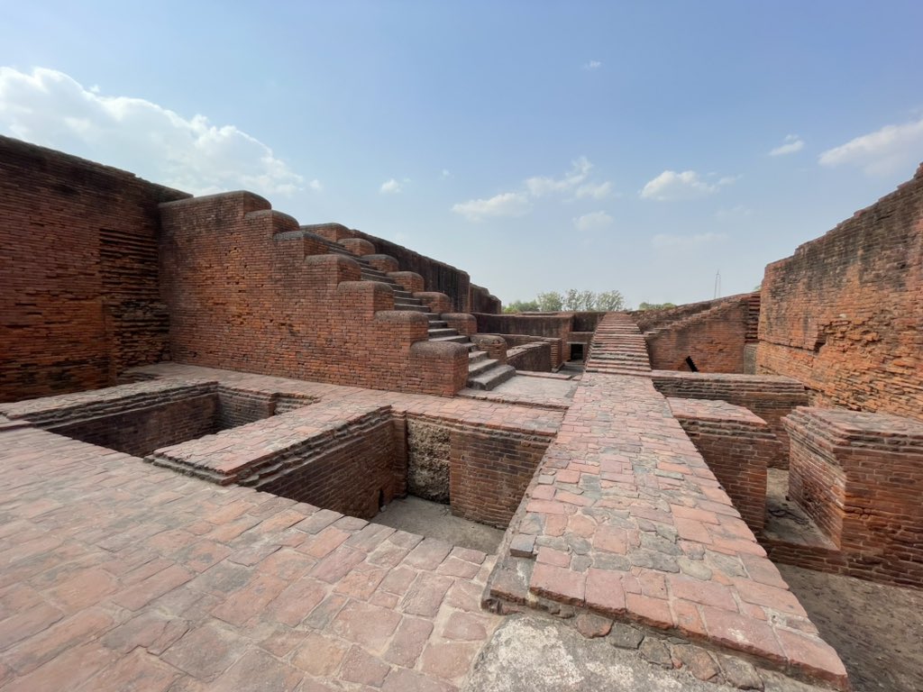 The ancient site of #Nalanda was the birthplace of Sariputra - one of the disciples of #Buddha - and where the residential monastic University of #NalandaMahavira once attracted students from across Asia from 5th to 12th century. The site is still beautiful even now.