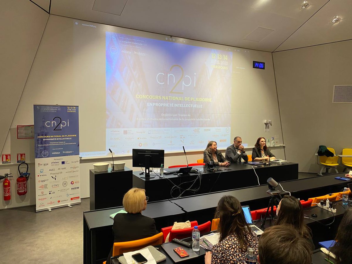 AMCEIPI's tweet photo. 🎉 La 14ème édition du CN2PI, le concours national de plaidoirie en propriété intellectuelle, a pris fin après trois journées riches en émotions et en compétitions. Les étudiants des différents Masters 2 ont donné le meilleur d'eux-mêmes pour tenter de remporter ce concours. https://t.co/3jCB3Ey6LW