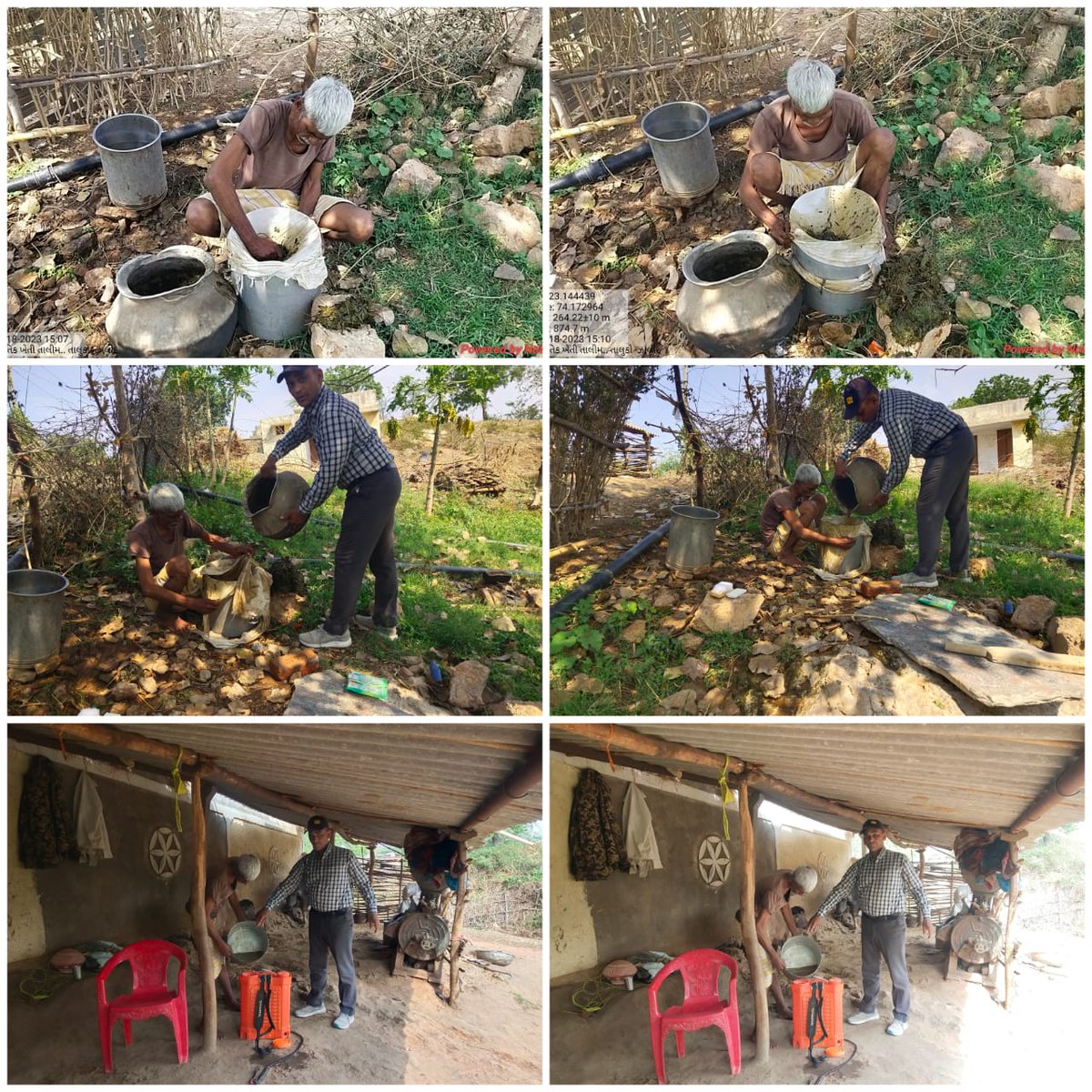 દાહોદ જિલ્લાનાં ખેડૂતોને વિવિધ ગામોમાં પ્રાકૃતિક ખેતી વિશે માર્ગદર્શન આપતા અધિકારી અને કર્મચારીશ્રીઓ તેમજ પ્રાકૃતિક ખેતીના વિવિધ આયામો થકી ઉનાળુ વાવેતર દરમ્યાન રાસાયણિક ખેતી છોડી પ્રાકૃતિક ખેતી પદ્ધતિ થી ખેતીની શરૂઆત કરતા ખેડૂત મિત્રો.
