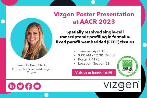 vizgen_inc's tweet photo. We have 3 #posterpresentations at #AACR23 today- don't miss these opportunities to learn how #MERSCOPE for #spatialgenomics can help you explore the #tumormicroenvironment!
And get your #MERFY #MERFISH swag at booth 1619!
Learn more: https://t.co/mo3dQ5zdaC https://t.co/4DOra5KZmR