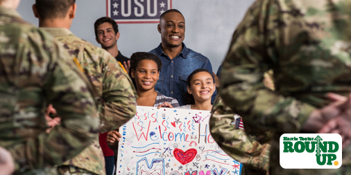 Every dollar raised as part of the “Support Our Troops Round Up” campaign goes to the @the_USO, to support our service members and their families. Visit your local @HarrisTeeter store today and Round Up! #HTRoundUp #SupportOurTroops