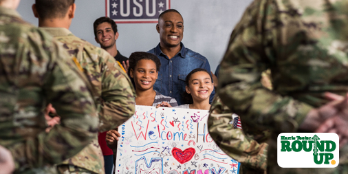 Every dollar raised as part of the “Support Our Troops Round Up” campaign goes to the <a href="/the_USO/">USO</a>, to support our service members and their families. Visit your local <a href="/HarrisTeeter/">Harris Teeter</a> store today and Round Up! #HTRoundUp #SupportOurTroops