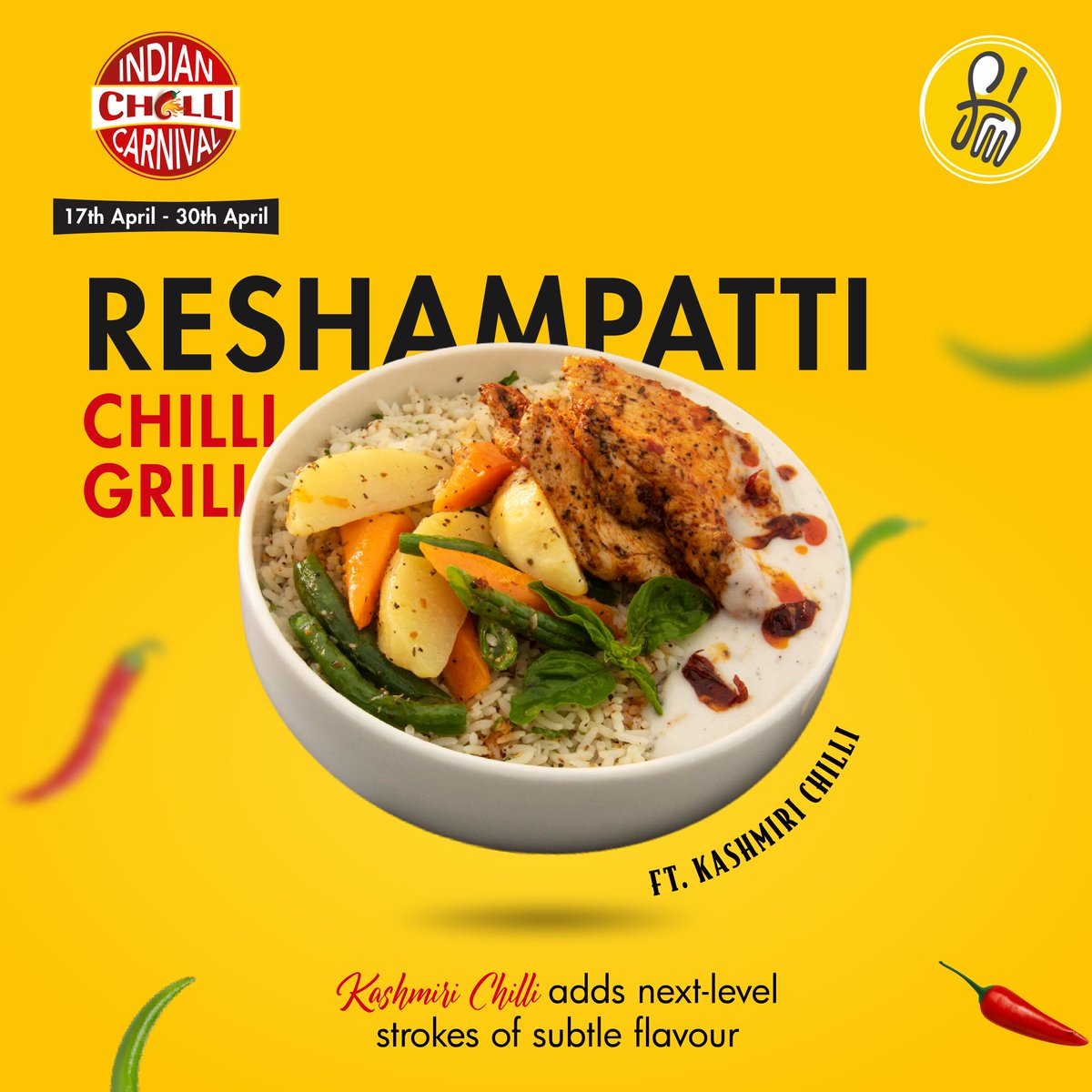 A little extra heat makes life thrilling. Experience the thrill of desi Kashmiri chilli combined with the western methods of grilling. 

Order now on the FreshMenu app, Swiggy, or Zomato. 

#FreshMenu #FreshlyPrepared #NoMicrowave #IndianChilliCarnival #SurpriseMEal