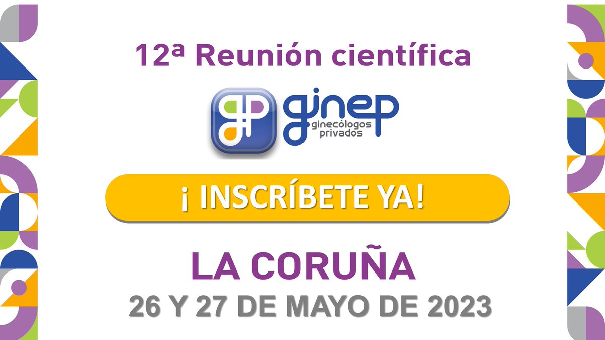 12º Reunión Ginep a la vista‼️🔍

📍 La Coruña
🏦PALEXCO. Palacio de Congresos y Exposiciones de La Coruña.
📅 26 y 27 de mayo
🔗 Inscripciones en: ginep.es/formulario-de-…
⚠️ Fecha límite de inscripción 17 de mayo

¡Os esperamos! 🔵🟣🟢