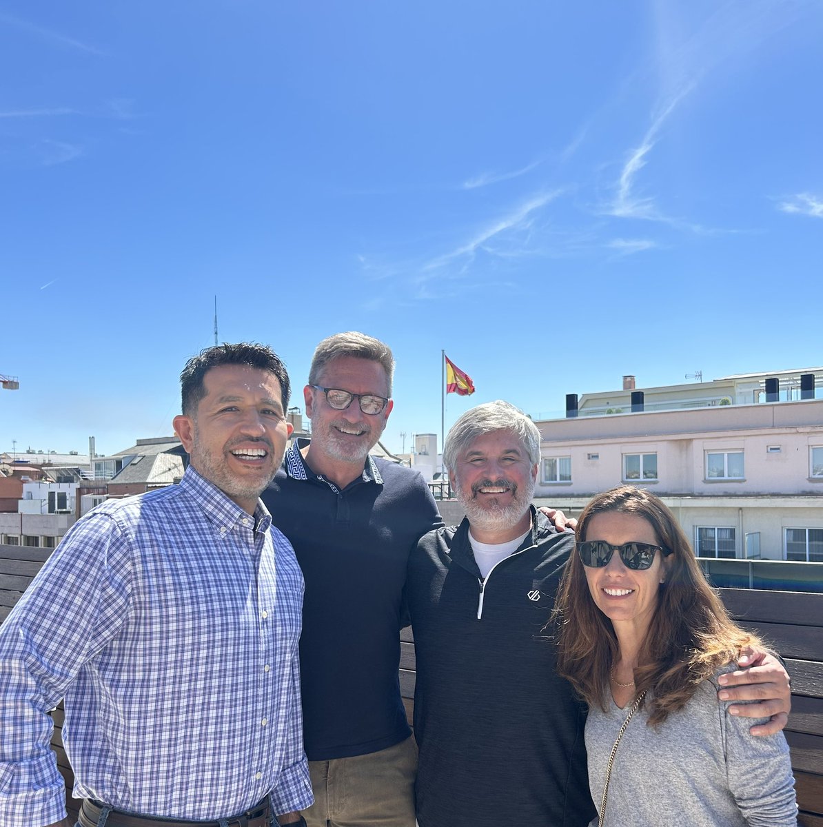 IOA_Energy's tweet photo. Who’s ready to join the #MadridEnergy2023 rooftop welcome reception?

We are! 

Greetings from the Melia Serrano rooftop on a gorgeous afternoon. 

Thank you to reception sponsor @Holland_Knight 

@IPDLatinAmerica @david_ipdlatam @John_IPDLatAm @Jmmartinioa https://t.co/Jnv6SbHSC7