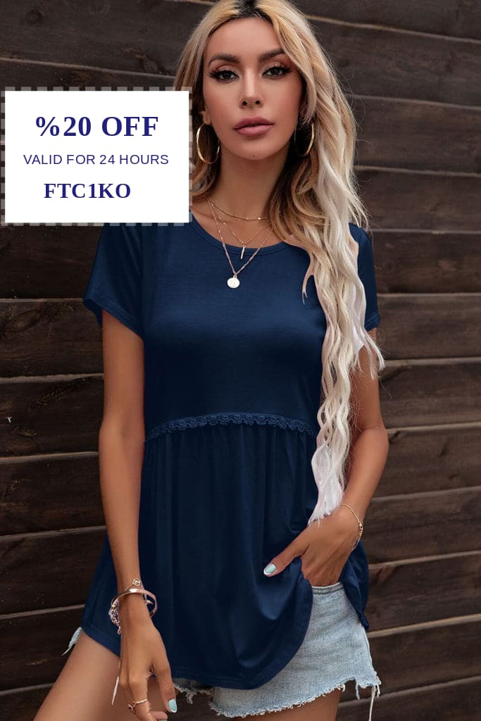 LAGCoffe's tweet photo. Check out this product 😍 Lace Trim Round Neck Tunic Top 😍 
by Trendsi starting at $36.99. 
Shop now 👉👉 https://t.co/K3hCIW9GRb https://t.co/gsltkm63CL