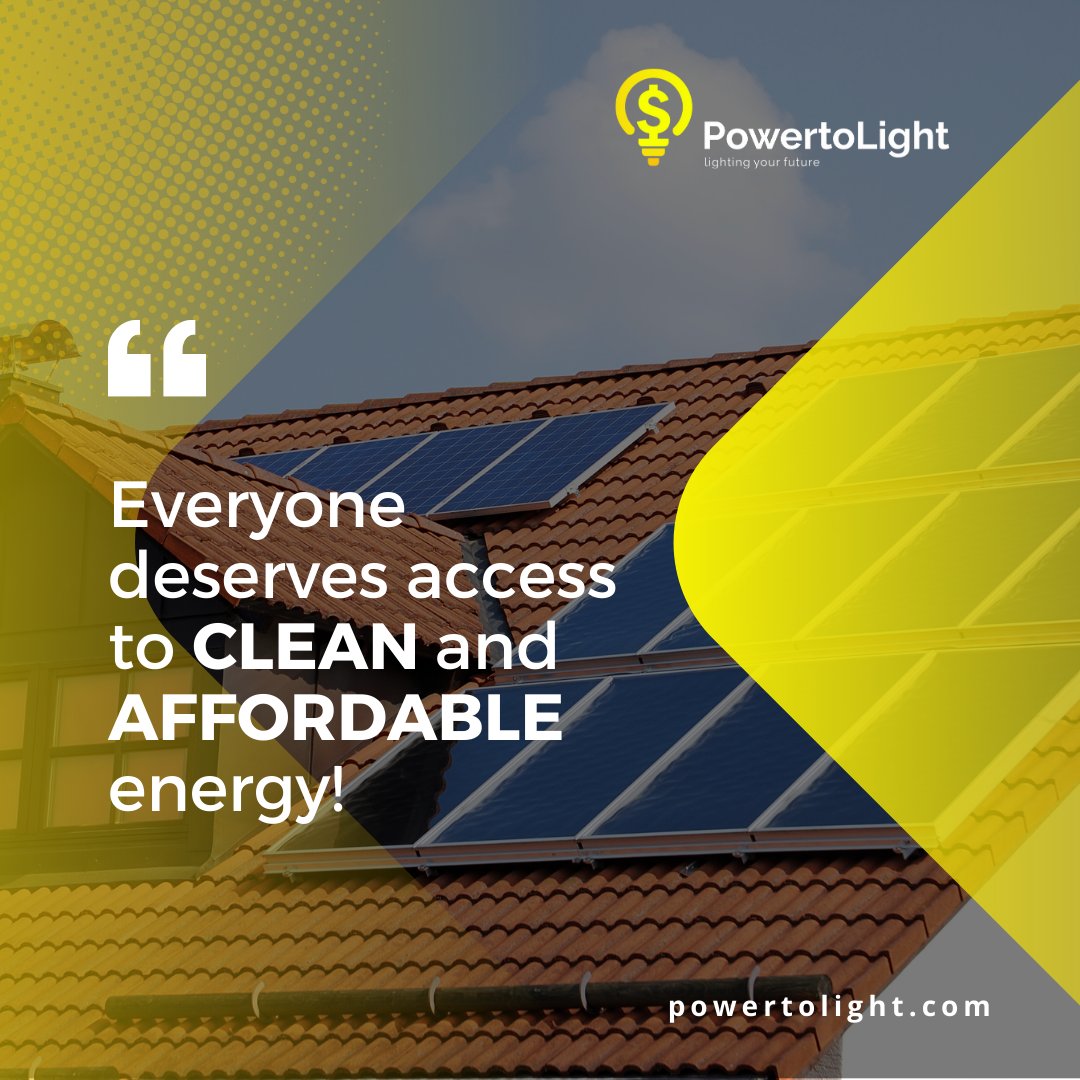 At PowertoLight, we believe that everyone deserves access to clean and affordable energy. That's why we offer financing options to make solar power accessible to everyone. 

Let us help you make the switch to sustainable energy today! 🌞💰 

#SolarFinance #AffordableEnergy