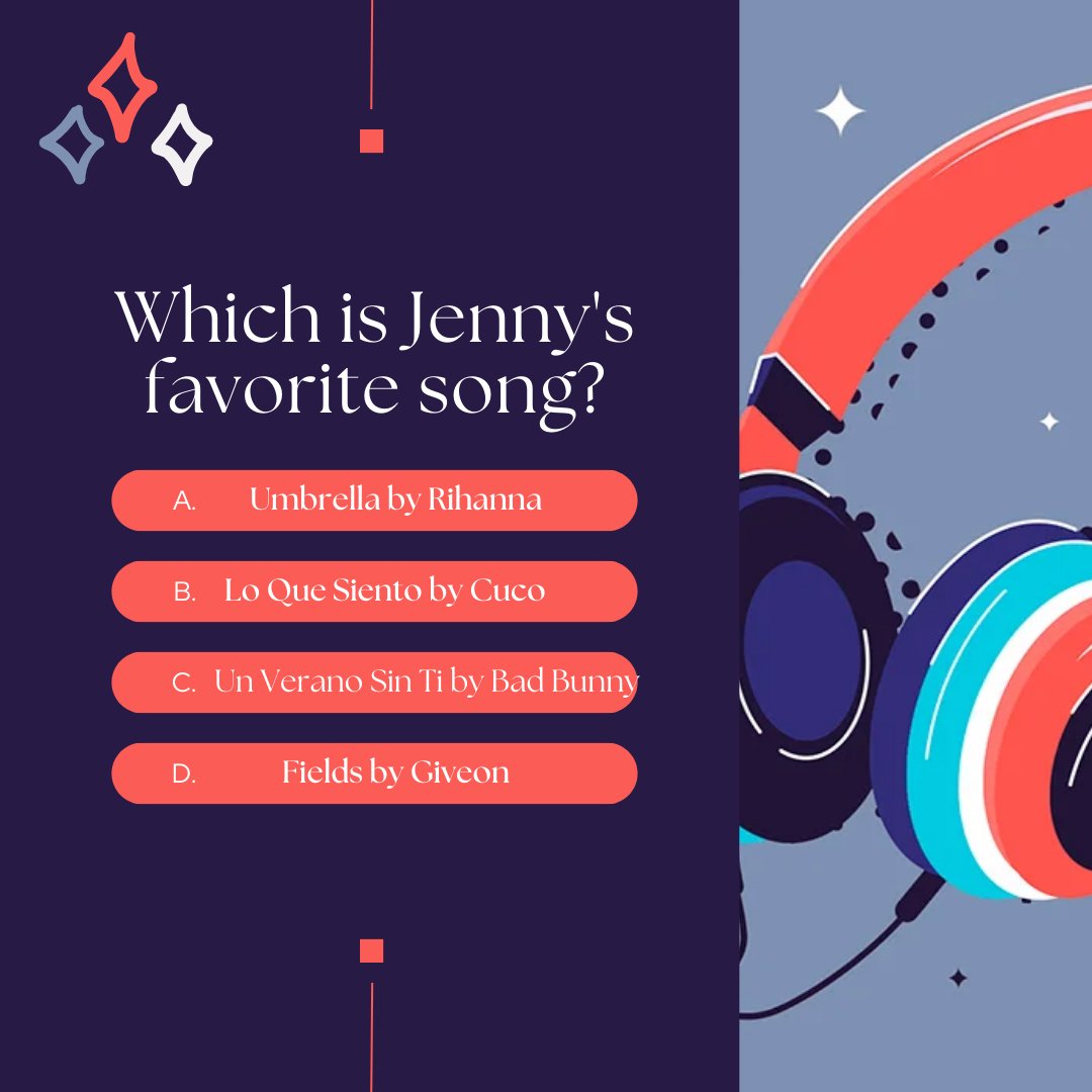 Can you guess her favorite song?👀🤔