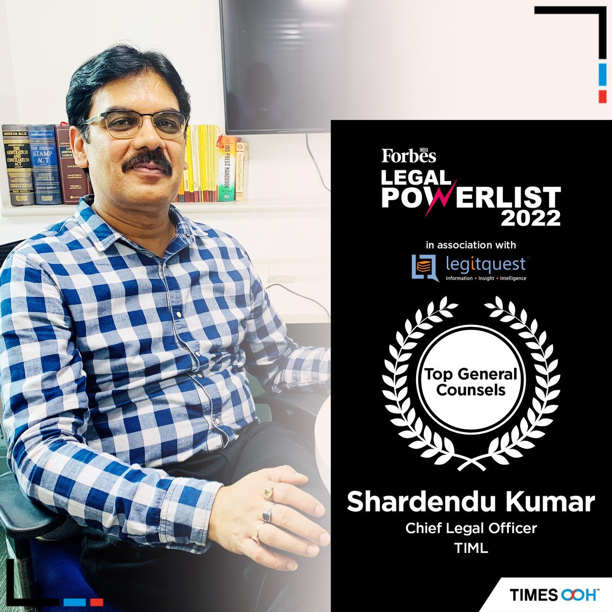 We congratulate Mr. Shardendu Kumar, our Chief Legal Officer for being included in the Forbes Top General Counsels in India for consecutive 2 years. 

Category: Top 50 General Counsels
 
Forbes India : Legal Powerlist 2022
#TimesOOH #OOH #Forbes #LegalPowerlist #GeneralCounsels
