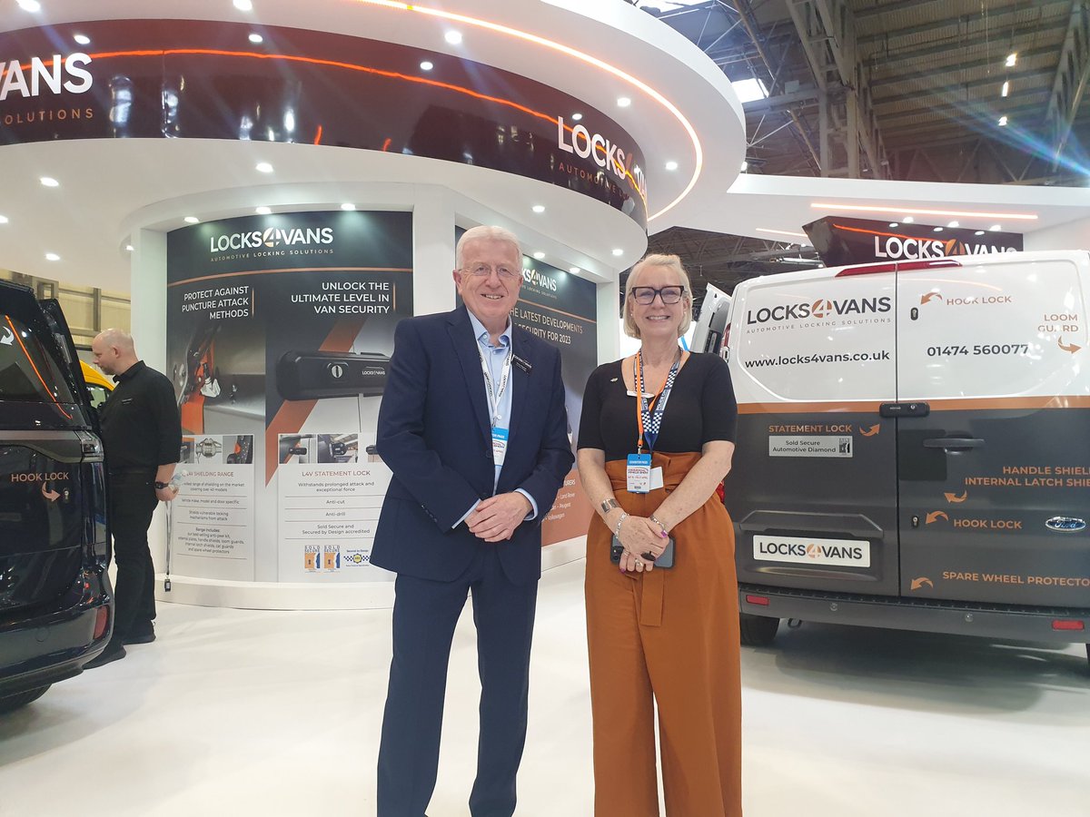 Great to catch up with <a href="/Locks4VansLtd/">Locks 4 Vans</a>  Commercial Director Terry Rayner on their stand at the CV Show 2023. One of out valued <a href="/securedbydesign/">Secured by Design</a> members #vansecurity #crimeprevention #reducetooltheft