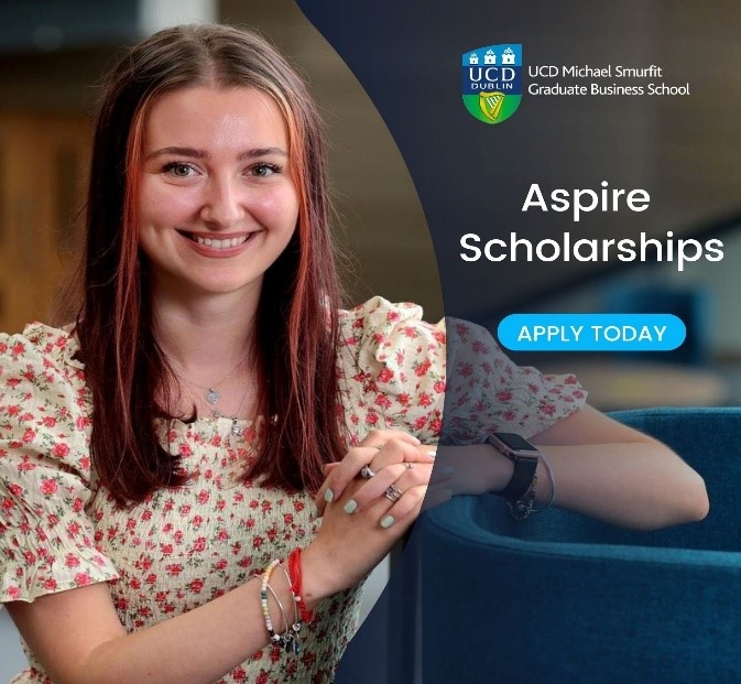 UCD Aspire Scholarship notice

If you’re considering a Business Masters or MBA but feel it’s beyond your means, UCD Smurfit School's Aspire Scholarships can help

Scholarship will cover 50% of Masters or MBA tuition fees Application deadline May 5th 2023 
smurfitschool.ie/admissions/sch…