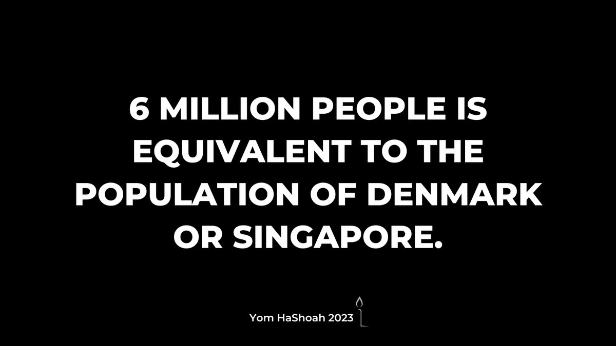 6 million names
6 million voices
6 million births
6 million deaths

6 million Jewish lives cut short by hate.

Most of us have a difficult time conceptualizing such a vast and incomprehensible number.

This is what six million looks like in terms we can try to understand: