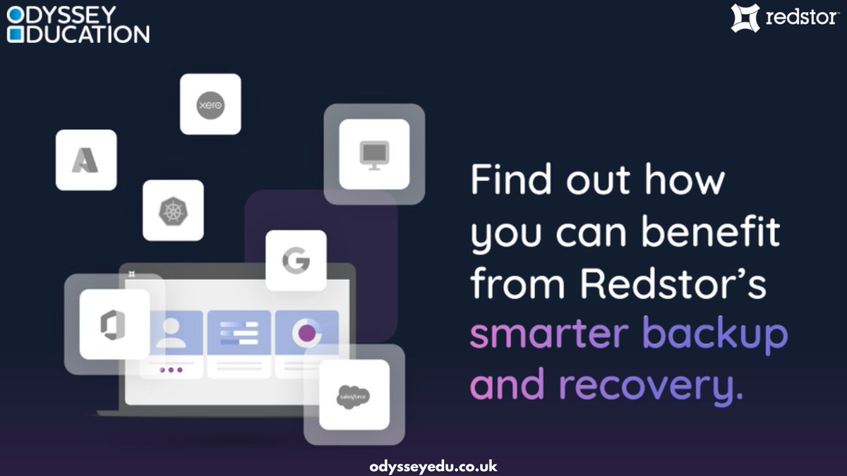 OdysseyEd's tweet photo. @Redstor backup delivers broad coverage #dataprotection from a single application completely #hardware free. The solution ensures that should the worst happen, you’ll be able to access your data offline within minutes.

Book a free demo with us: thejourney@odysseyeducation.co.uk https://t.co/r15ki7L3eG