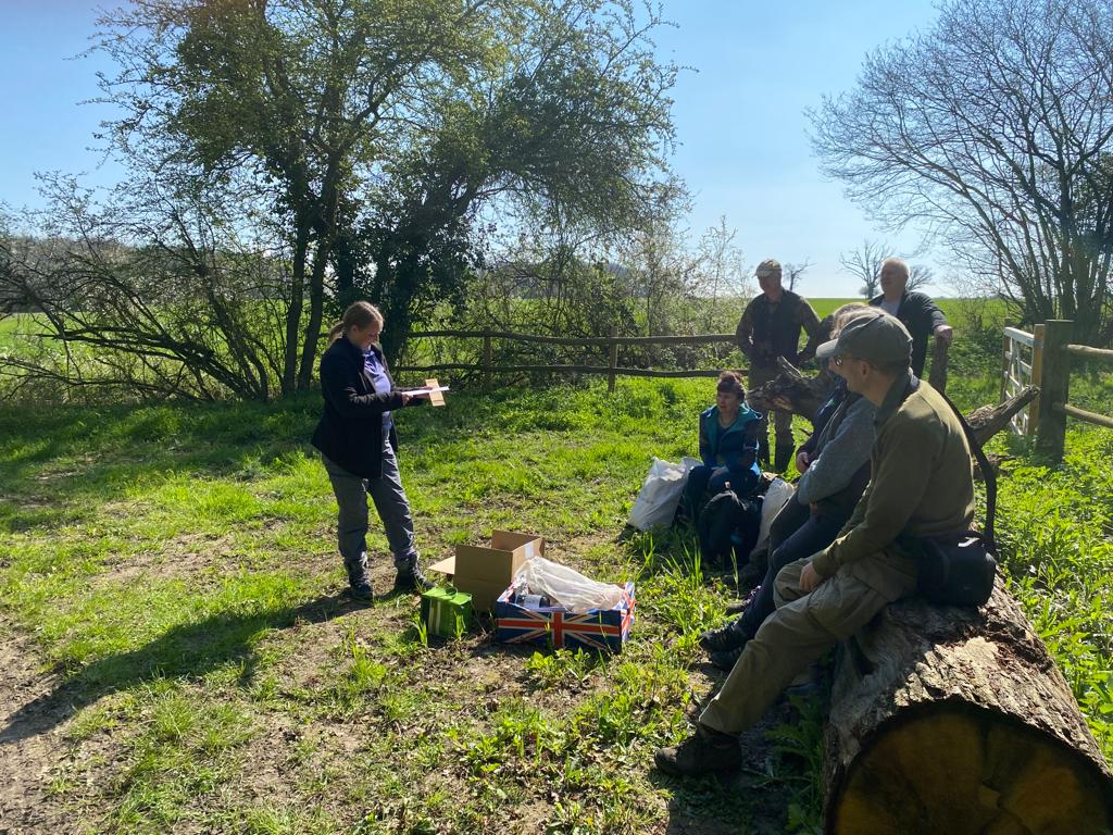 Putting out Dormice tunnels yesterday with #WoolTowns Farm Cluster at a farm near Lavenham, it will be great to find out if they are present in this area!
