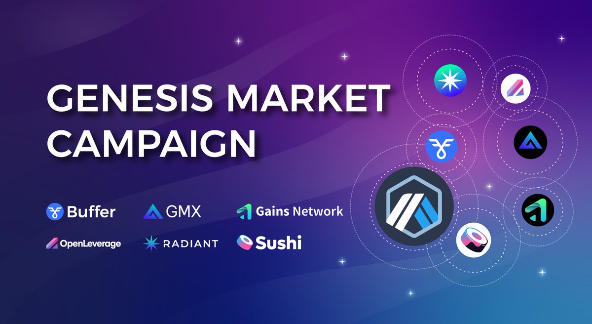 OpenLeverage's tweet photo. Our Genesis Permissionless Money Market Campaign on #Arbitrum is live⚡️&amp; 400K $OLE is offered as a reward to try our new features

⏰ Apr 18-27 10:00 UTC

Campaign cohosted &amp; sponsored by: @Buffer_Finance @gains_trade @GMX_IO @RDNTCapital &amp; @SushiSwap

https://t.co/Uf5mpWECer https://t.co/LFuIFiWnQQ