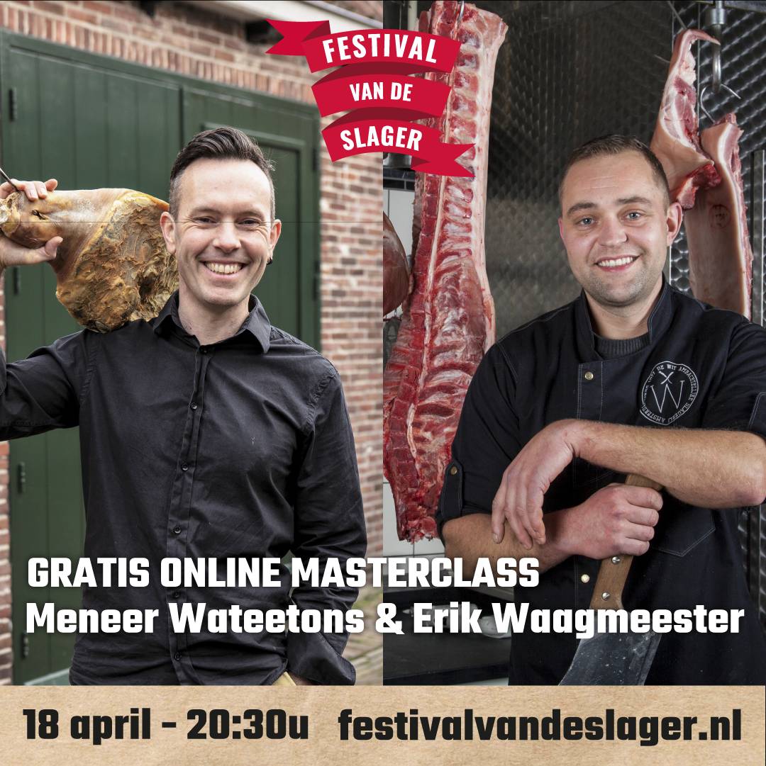 Wateetons's tweet photo. Vanavond om 20:30 gratis live online masterclass varken uitbenen met Erik Waagmeester van Slagerij De Wit en Meneer Wateetons. Inschrijven kan via de cinematent op https://t.co/jfBIt3iZPu #weekvandeslager https://t.co/MJg71AJYsF