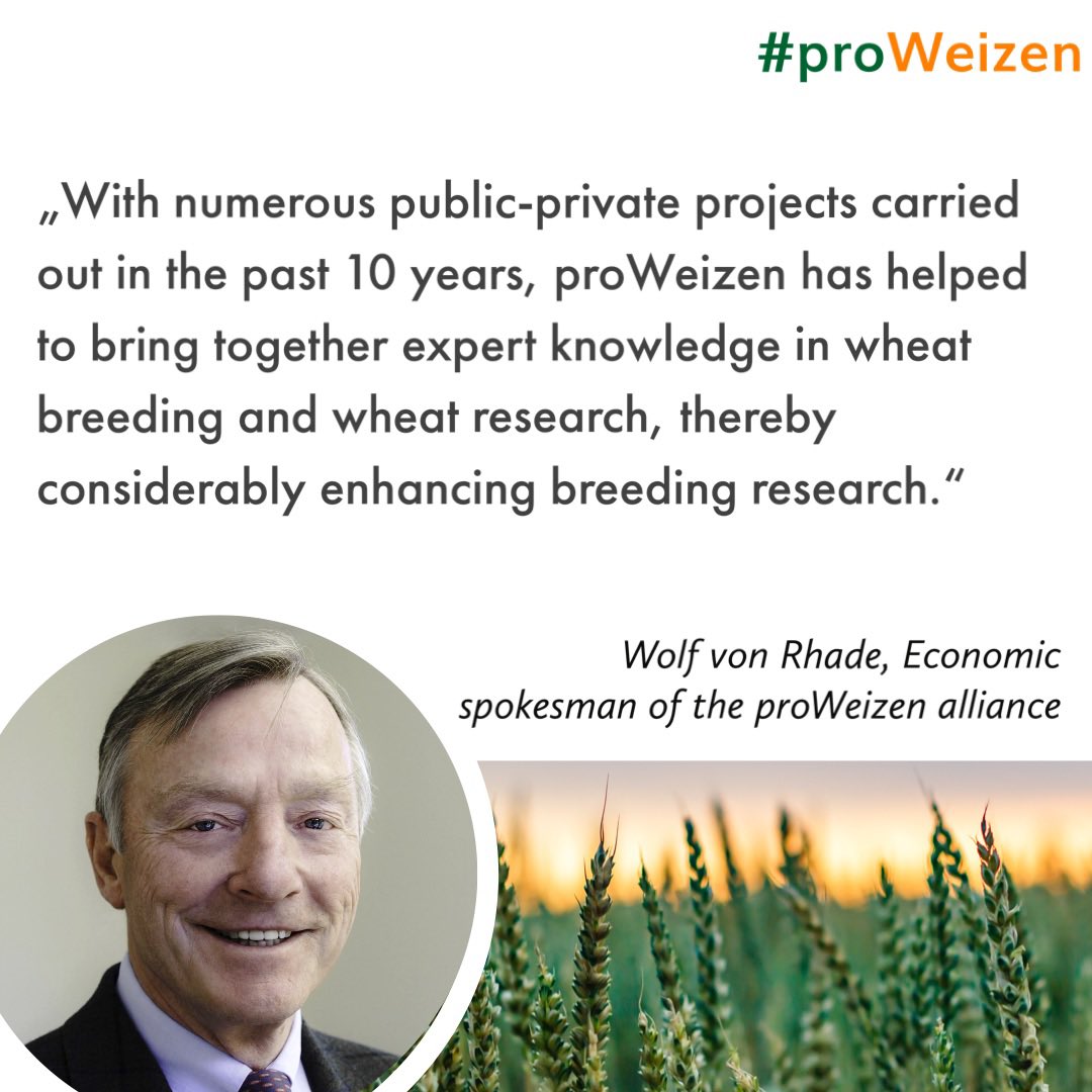 Wolf von Rhade about the value of sharing know-how and working together in private-public projects to accelerate progress in wheat breeding #proweizen