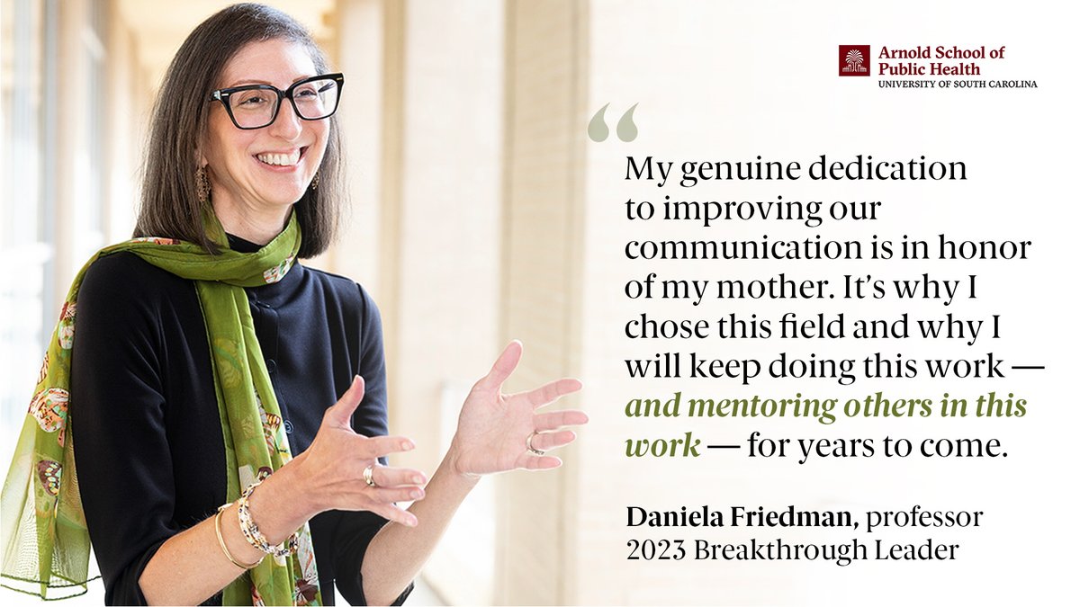 HPEB chair @daniela_beth is dedicated to making #health information widely available and easy to understand, particularly among older adults. 

<a href="/USCResearch/">USC Research</a> has recognized her for this work with a Breakthrough Leadership Award 🏅 ➡️ bit.ly/3MSaAs4   #WeArePublicHealth