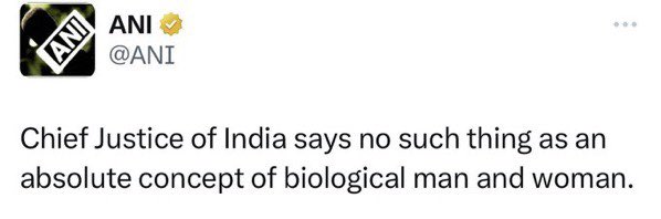 KapilMishra_IND's tweet photo. This comment by honourable CJI will not remain limited to same sex marriage

if it goes into the final judgement then it will have consequences on women’s reservation , women’s sports and on various women empowerment initiatives 

Is this within the mandate of honourable Judiciary?