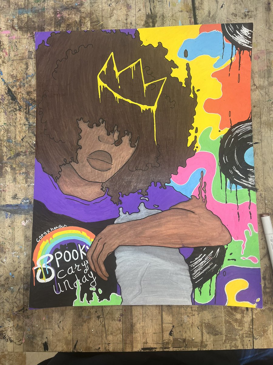 ByNikPharrell's tweet photo. @CoryxKenshin my daughter is 16 and she designed this with your #SpookyScarySunday merch in mind. She’s a dope artist and would love the follow @mj_tat_it_up on ig. Thanks for the love and bringing us together on Sunday's😉 https://t.co/W9CTKE8HON
