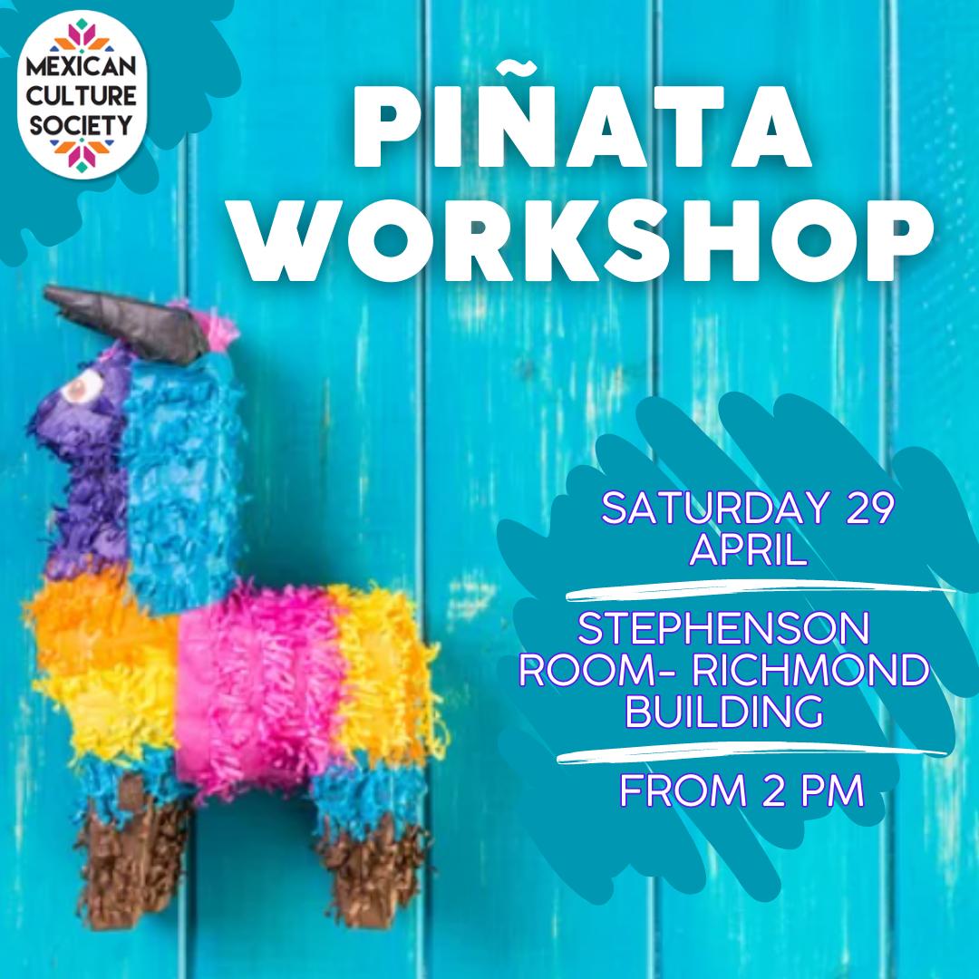 Let's get to Richmond Building to learn how to make a pinata from scratch. 
This workshop aims to be relaxed and informal and is suitable for all abilities, you can also team up with your friends, and all materials will be provided!
See you there! Sat 29 April, from 2 pm