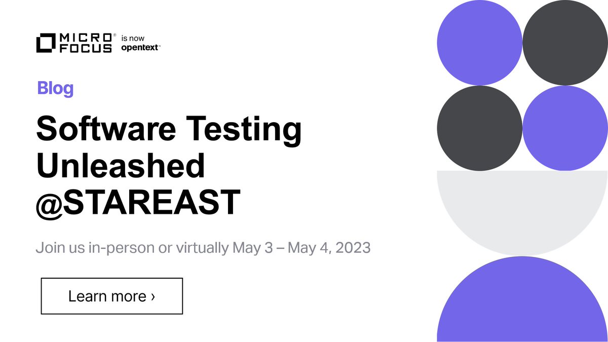 Join us at #STAREAST in-person or online. Tour the Expo, meet our experts, request a demo, and catch our talk about future-proofing your software testing strategies without compromising quality. #STAREAST2023 #MyCompany bit.ly/40cOSlD