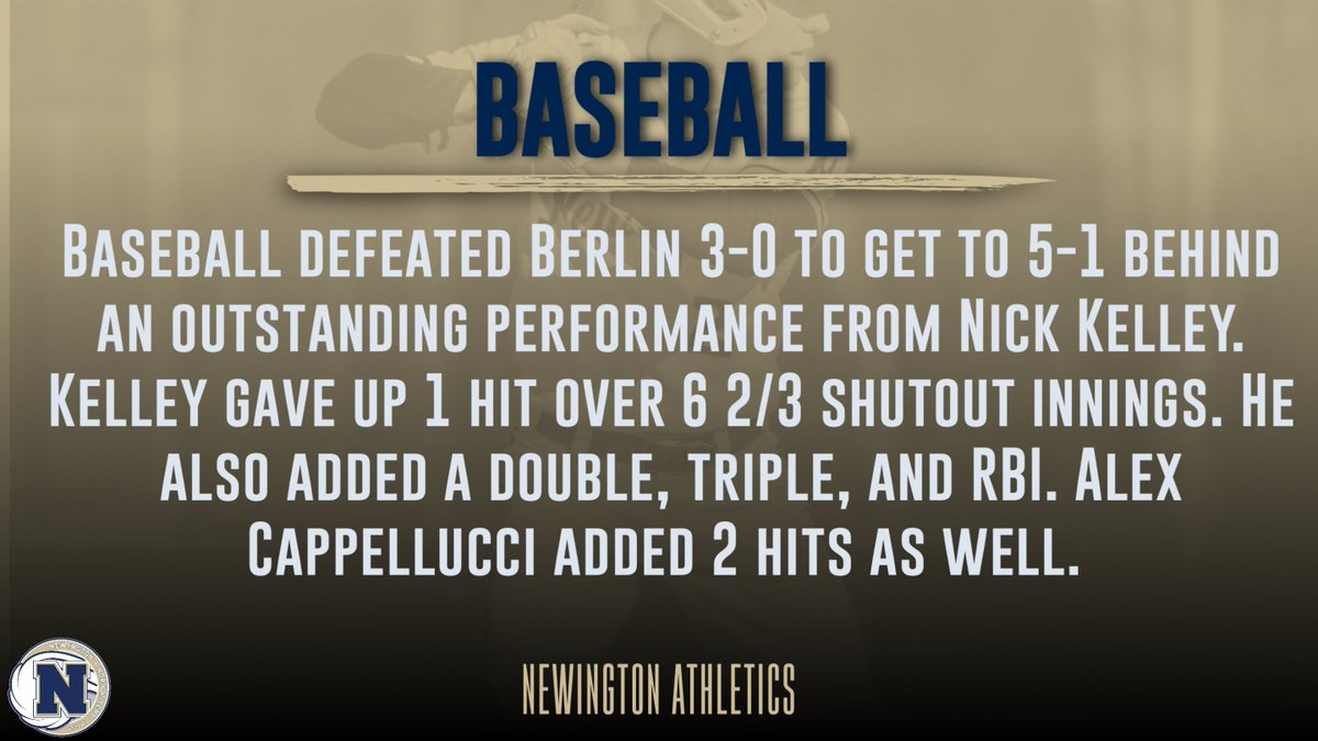 NewingtonSports's tweet photo. https://t.co/2ujlMAJ6GQ